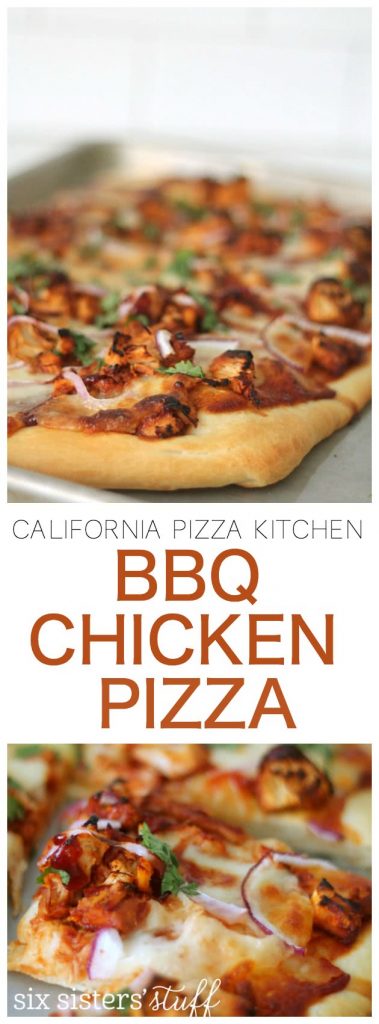 Copycat California Pizza Kitchen BBQ Chicken Pizza from SixSistersStuff.com