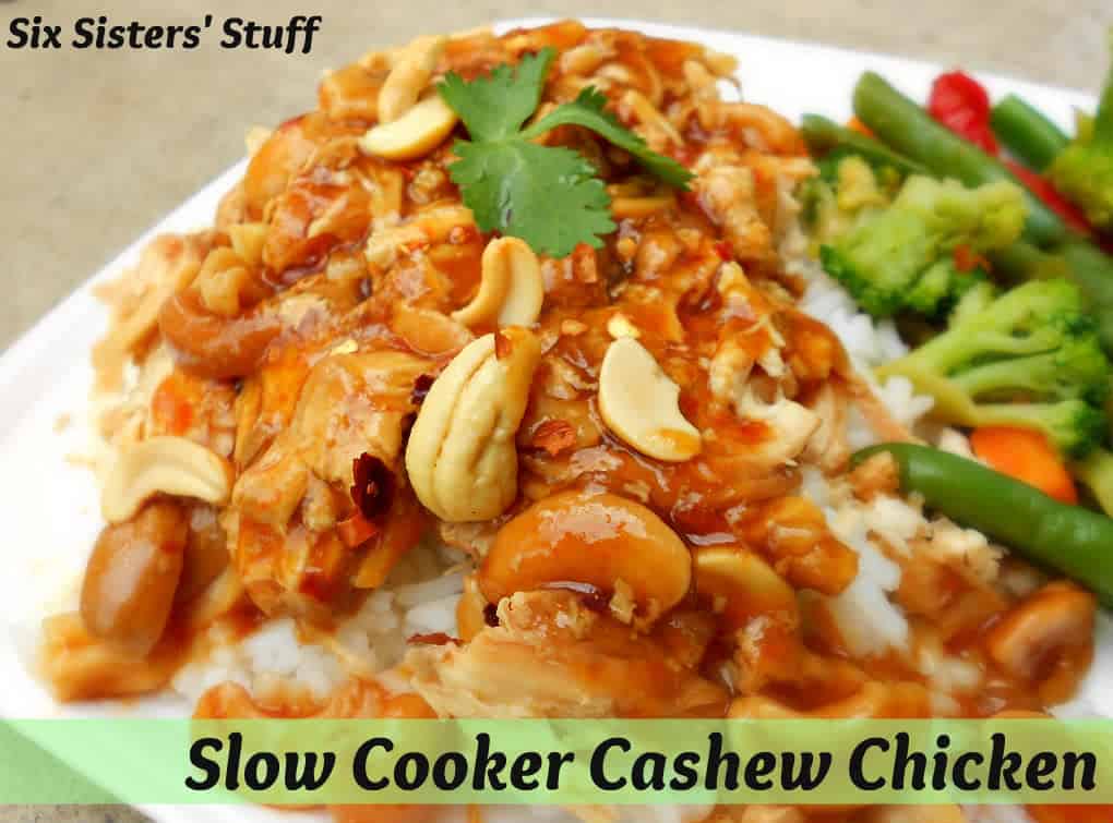 Slow Cooker Cashew Chicken Six Sisters' Stuff