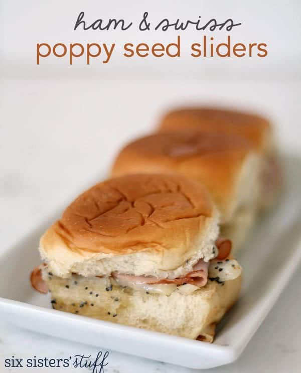 Ham and Swiss Poppy Seed Sliders