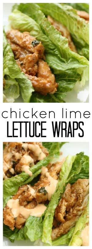 Chicken Lime Lettuce Wraps Pin