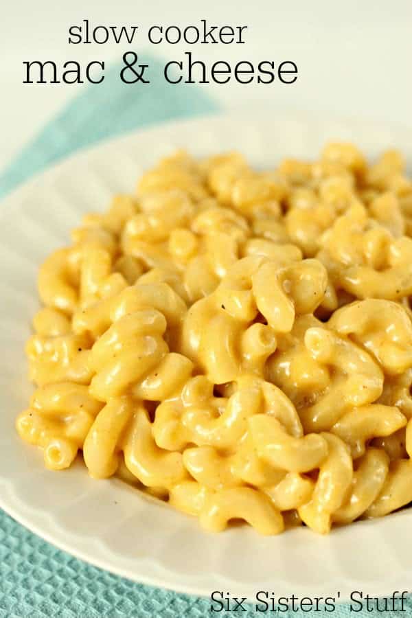 Slow Cooker Creamy Macaroni and Cheese Six Sisters' Stuff