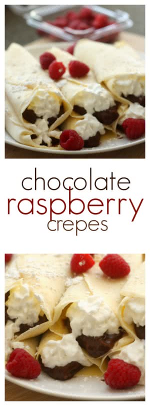 Pinterest Chocolate Raspberry Crepes