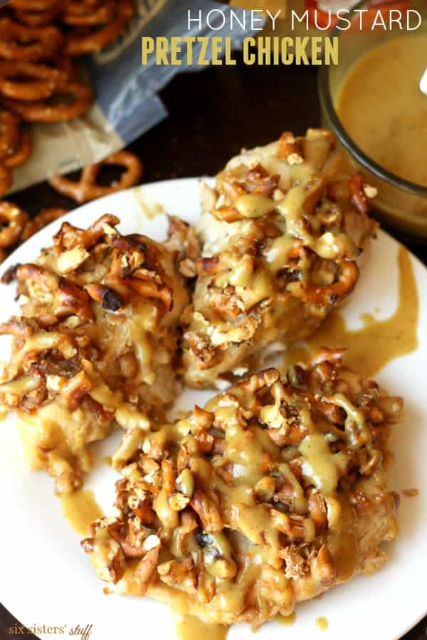 Honey Mustard Pretzel Chicken Six Sisters' Stuff