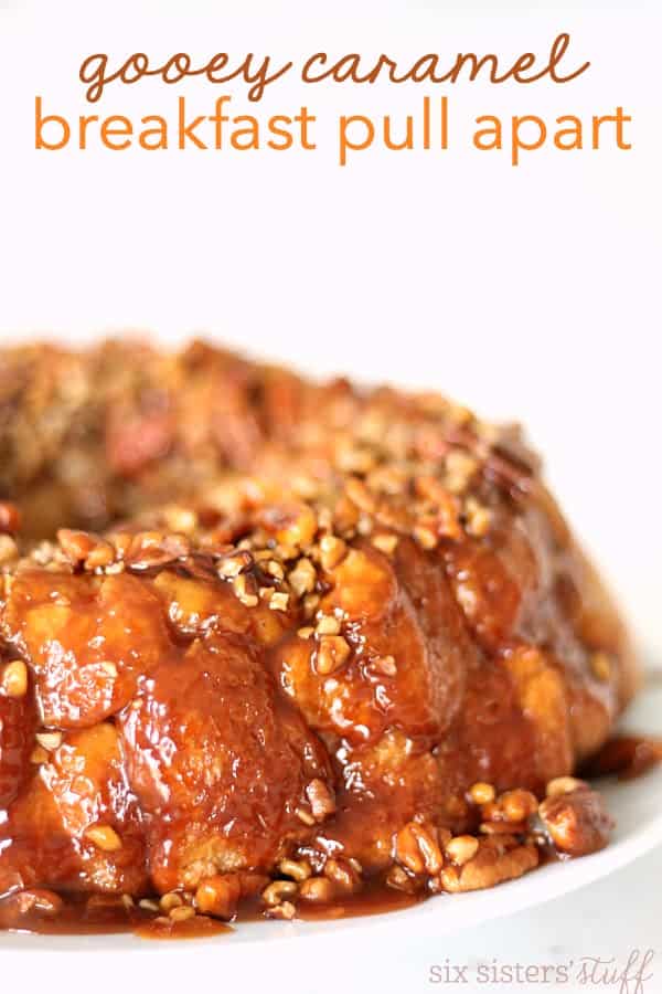 Gooey Caramel Breakfast Pull Apart from SixSistersStuff.com