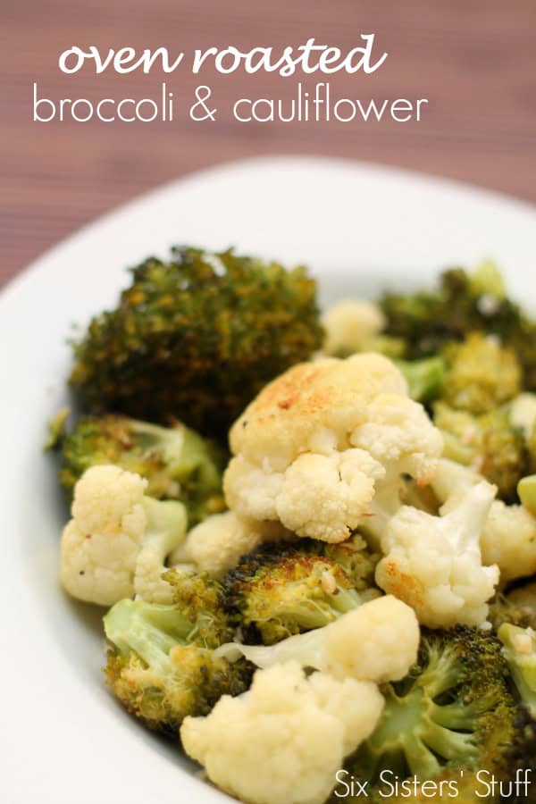 Oven Roasted Broccoli and Cauliflower Six Sisters' Stuff