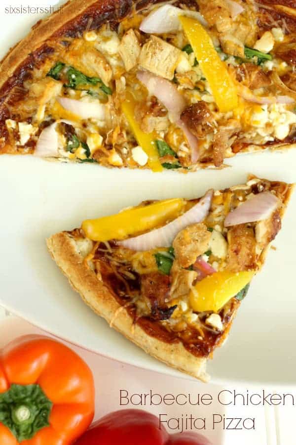 Barbecue Chicken Fajita Pizza Six Sisters' Stuff