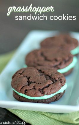 Cake Mix Grasshopper Sandwich Cookies Cake Mix Grasshopper Sandwich Cookies