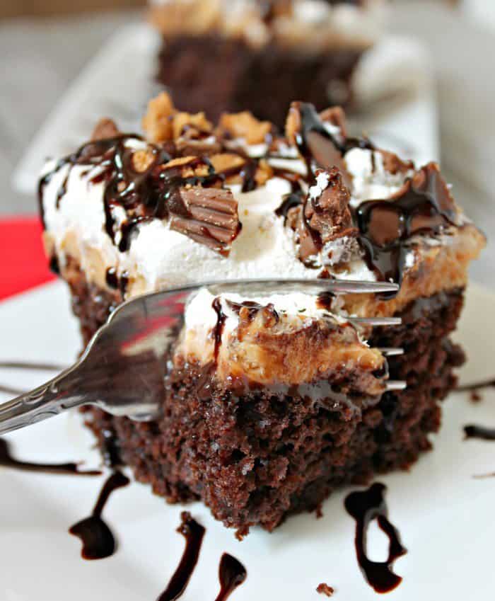 Six Sisters Peanut Butter Poke Cake Six Sisters Peanut Butter Poke Cake