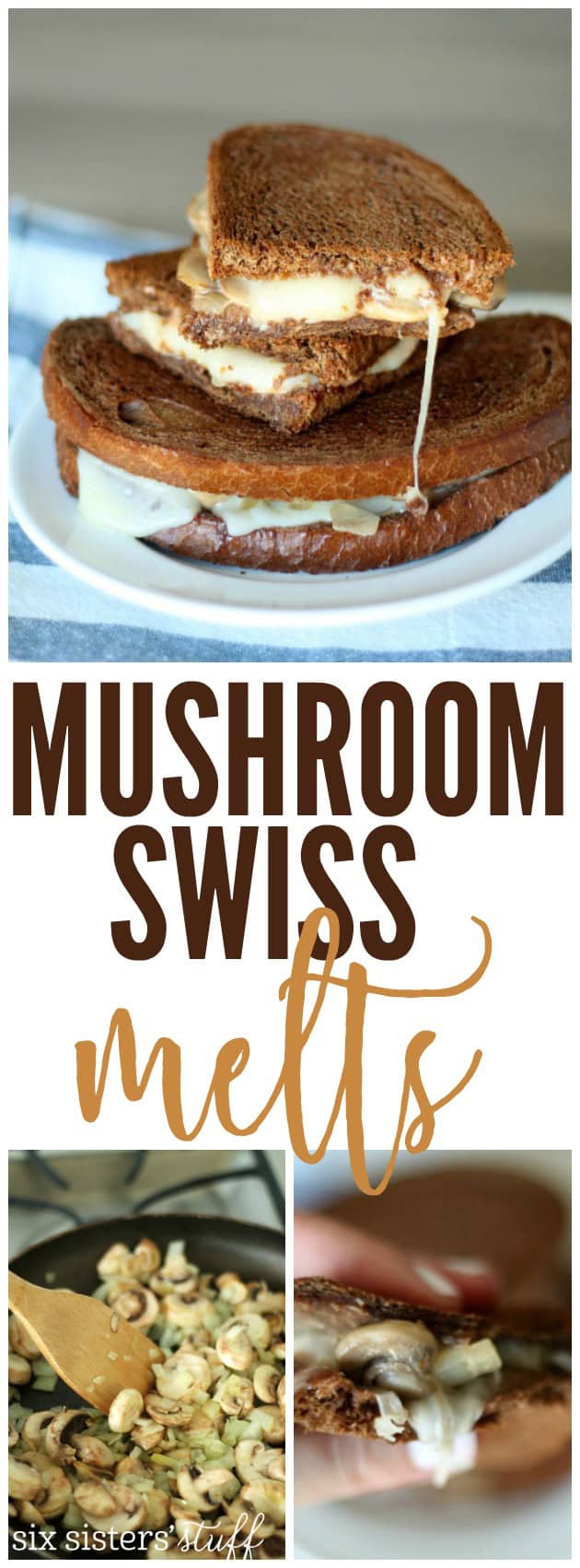 Mushroom Swiss Melts from SixSistersStuff.com. These are so easy to make and SO DELICIOUS!