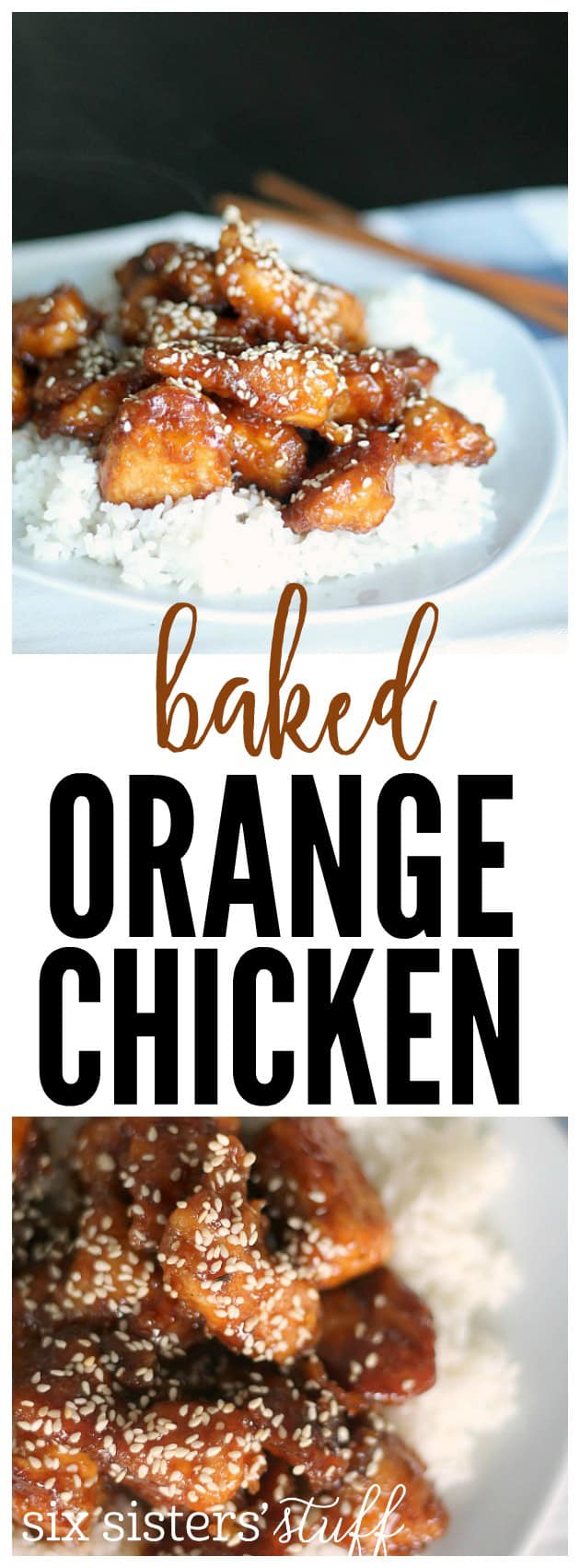 This Baked Orange Chicken from SixSistersStuff.com is AMAZING!