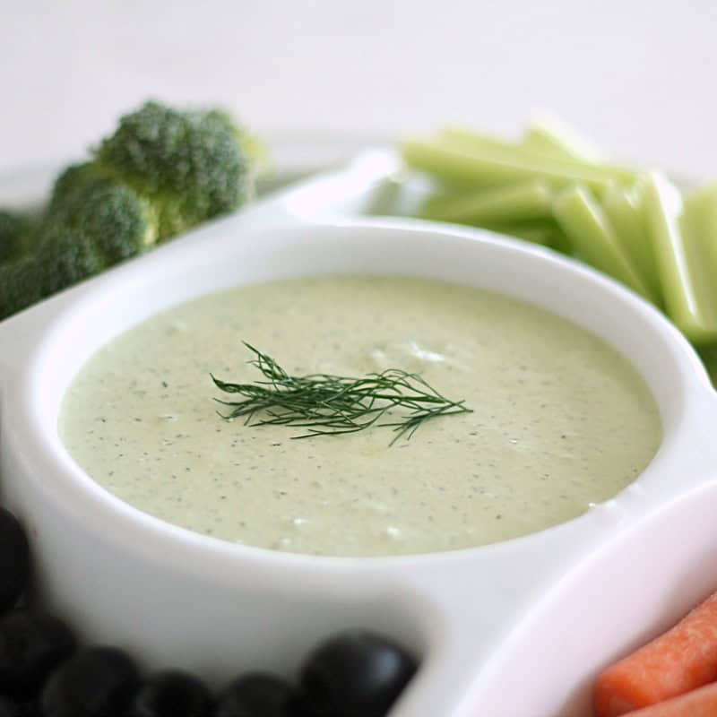 Green Goddess Veggie Dip from SixSistersStuff.com
