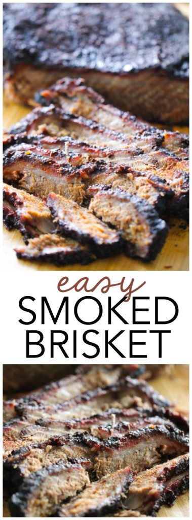 Easy Smoked BBQ Brisket from SixSistersStuff.com