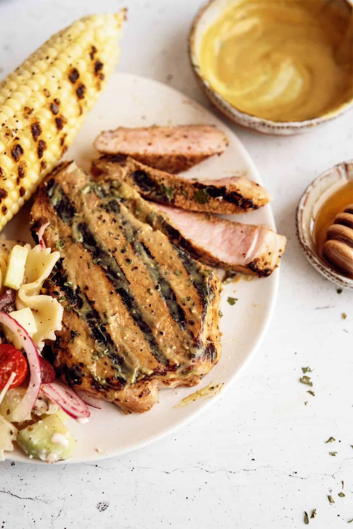 Grilled Honey Mustard Pork Chops Recipe (without marinade)