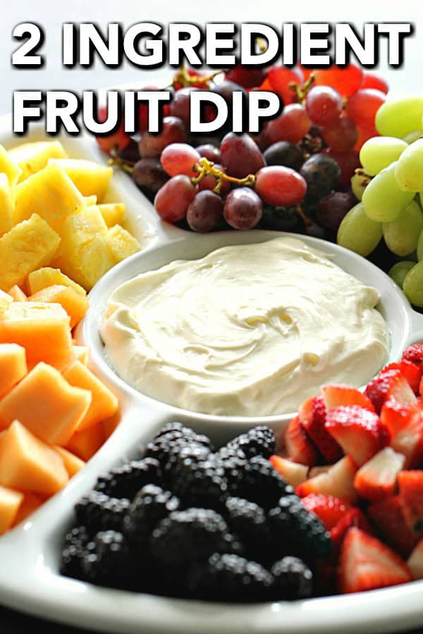 2 Ingredient Cream Cheese Fruit Dip