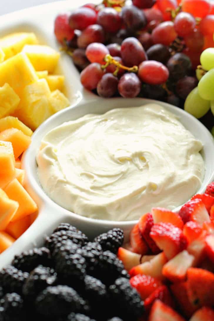 Creamy Lime Yogurt Fruit Dip Recipe (only 3 ingredients!)