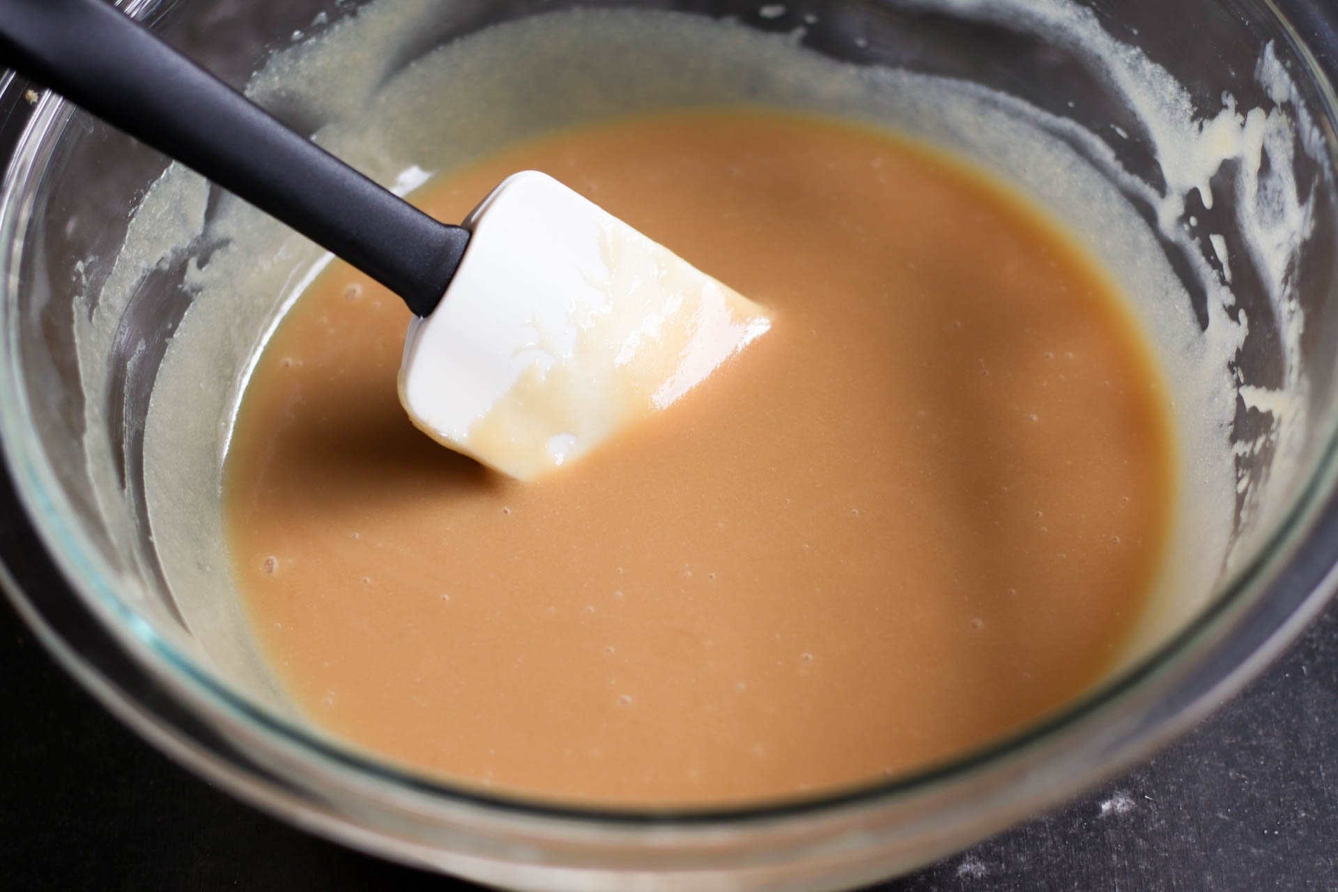 melted caramel in a bowl