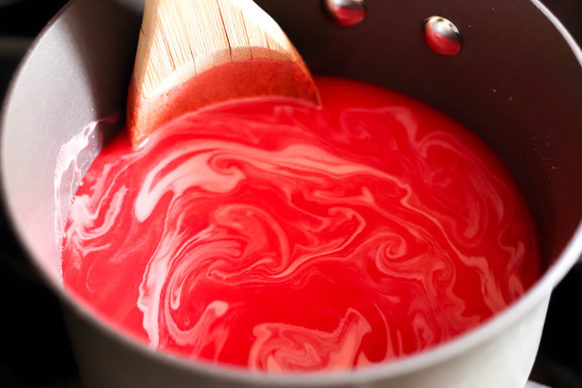Saucepan with Jello mixture