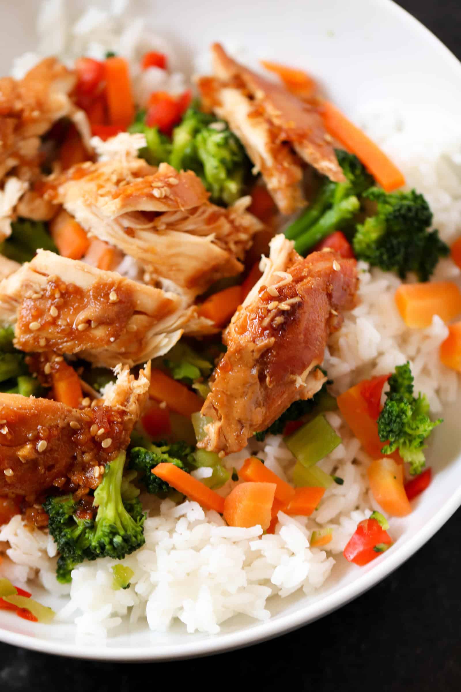 Slow Cooker Teriyaki Chicken and Stir Fry Veggies Recipe