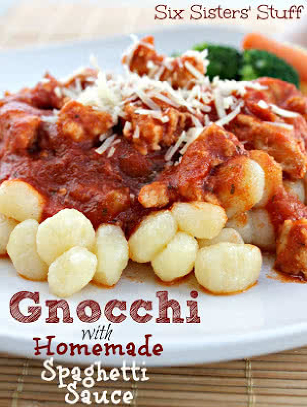 Gnocchi with Homemade Spaghetti Sauce Recipe