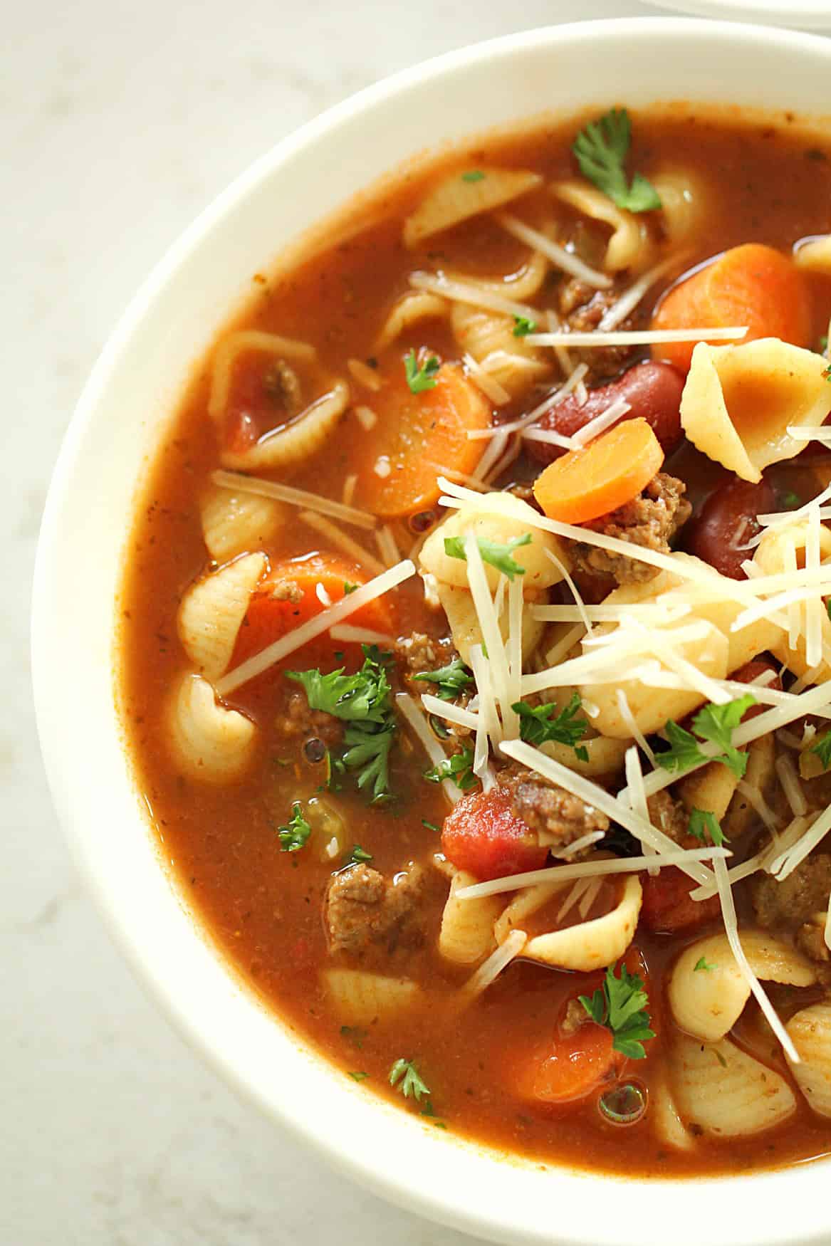 Minestrone soup on sale calories