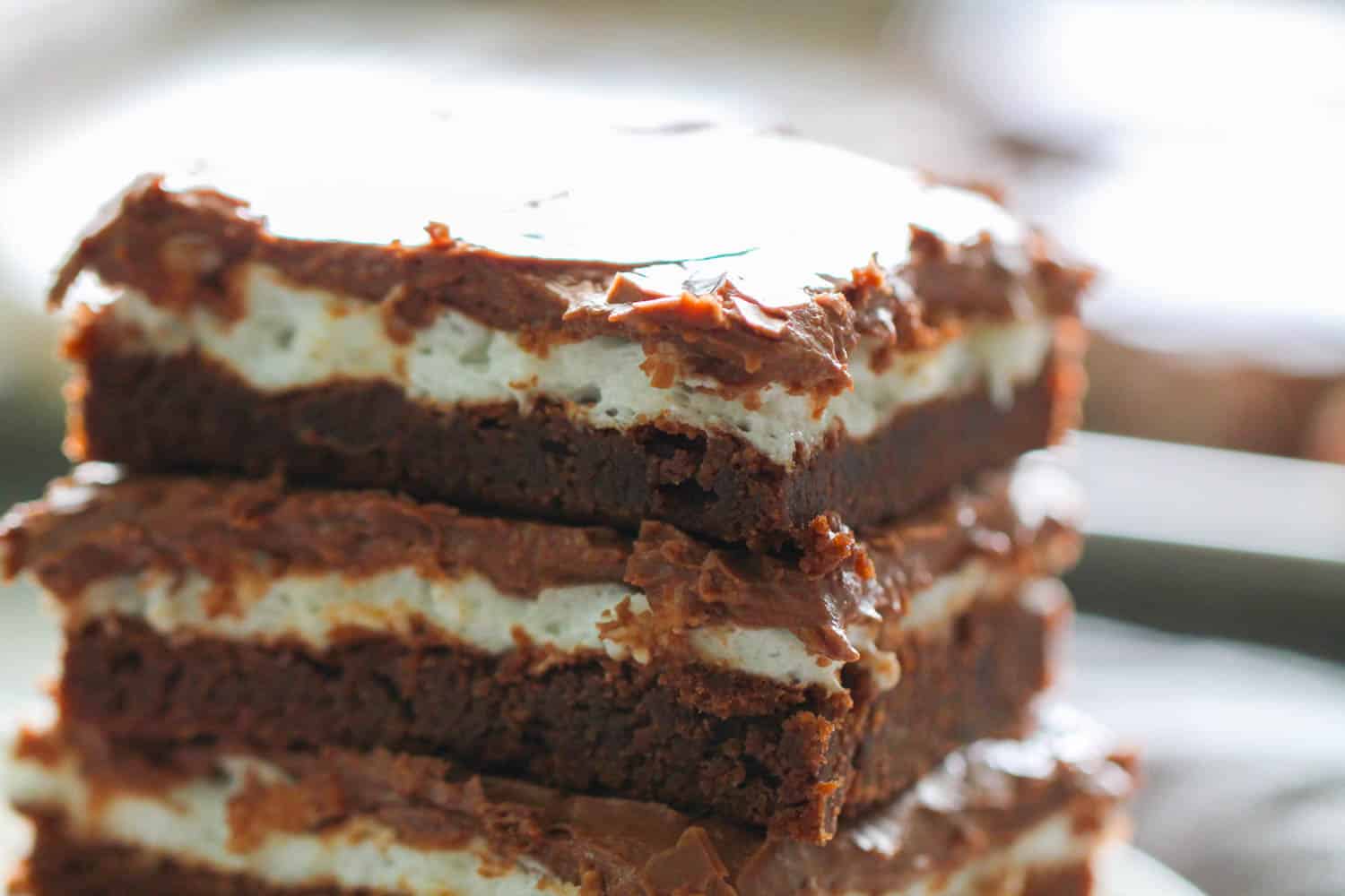 Stacked brownies