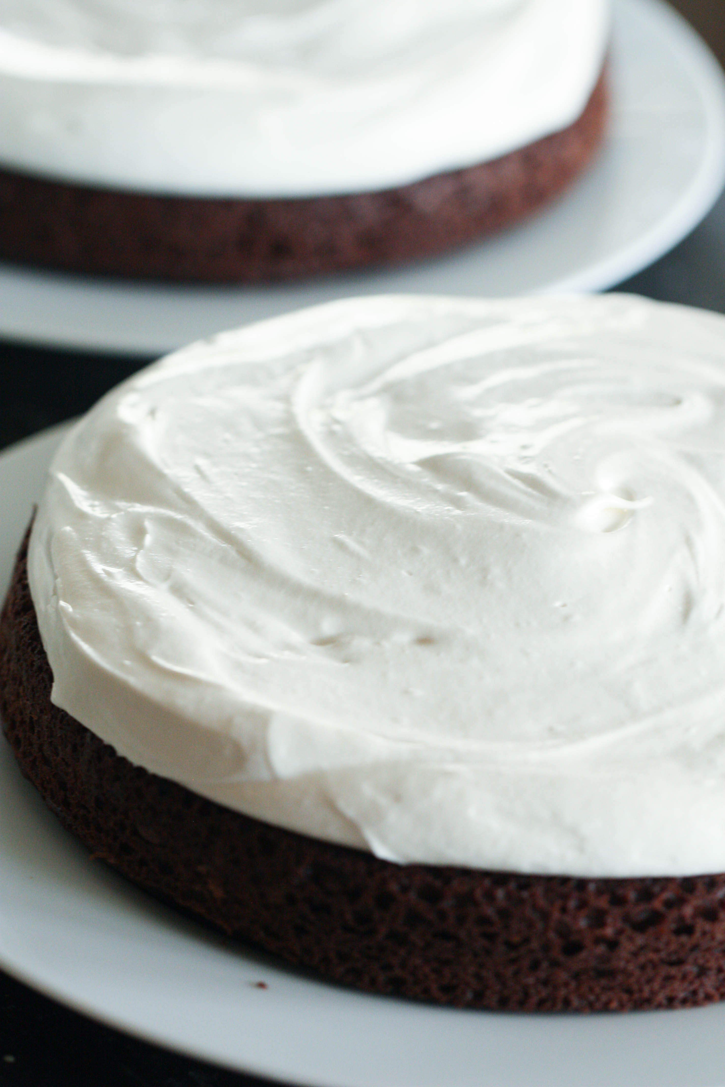 Black forest cake with frosting