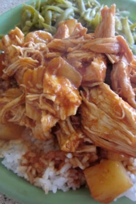 Crock Pot Hawaiian BBQ Chicken