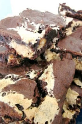 Ooey Gooey Peanut Butter Chocolate Brownies