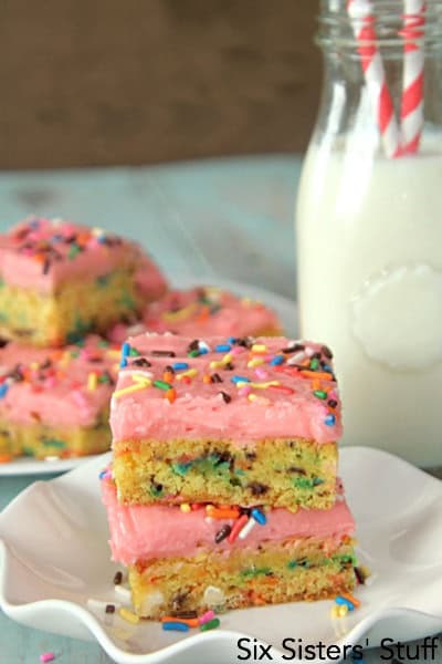 Cake Batter Blondies Recipe