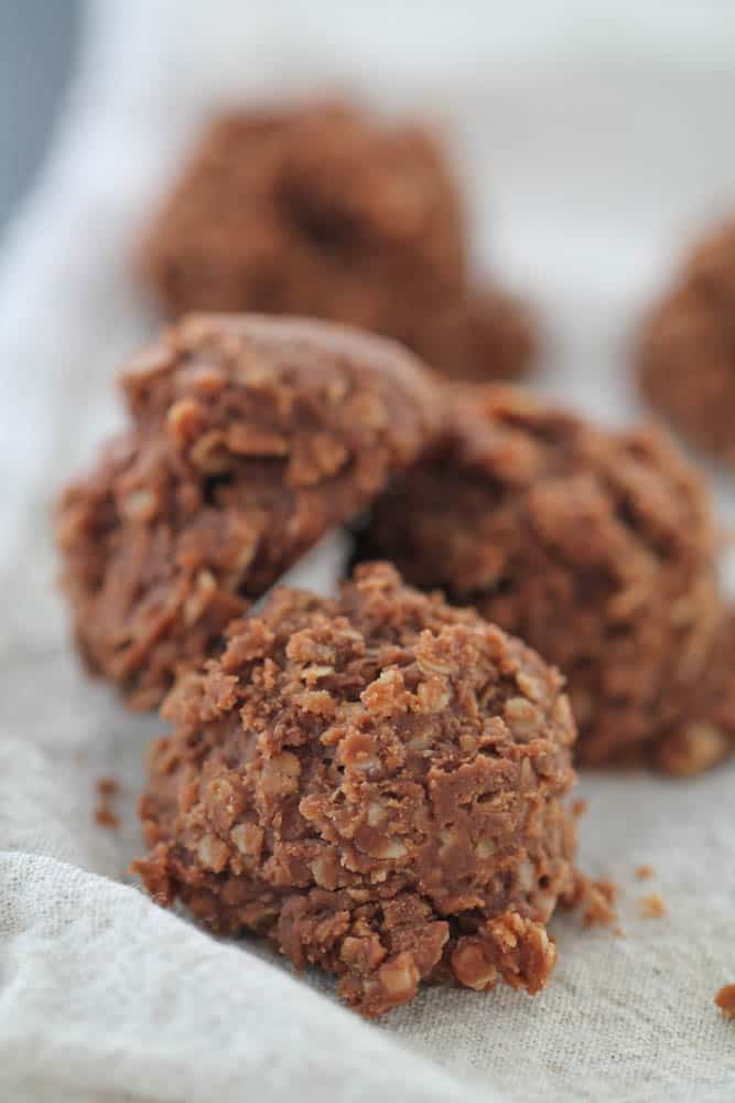 3 of the Best No Bake Cookies stacked