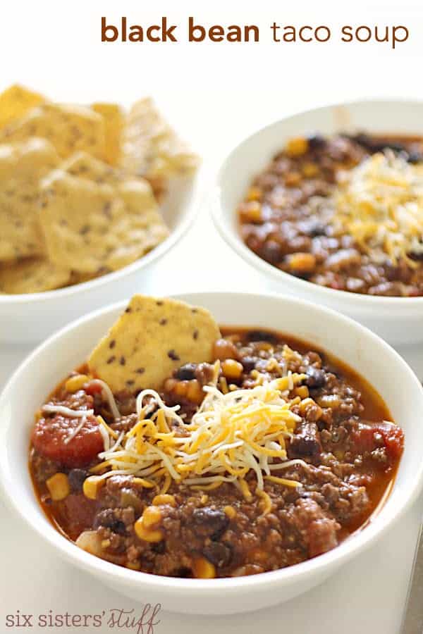 Black Bean Taco Soup Recipe (Freezer Meal)-image