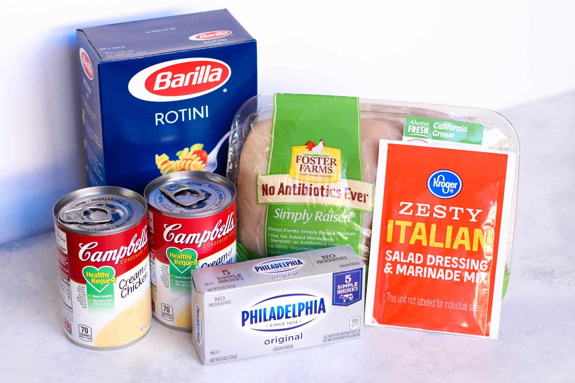 Ingredients for Slow Cooker Italian Chicken 