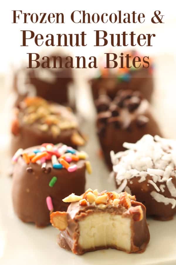 Frozen Chocolate Peanut Butter Banana Bites