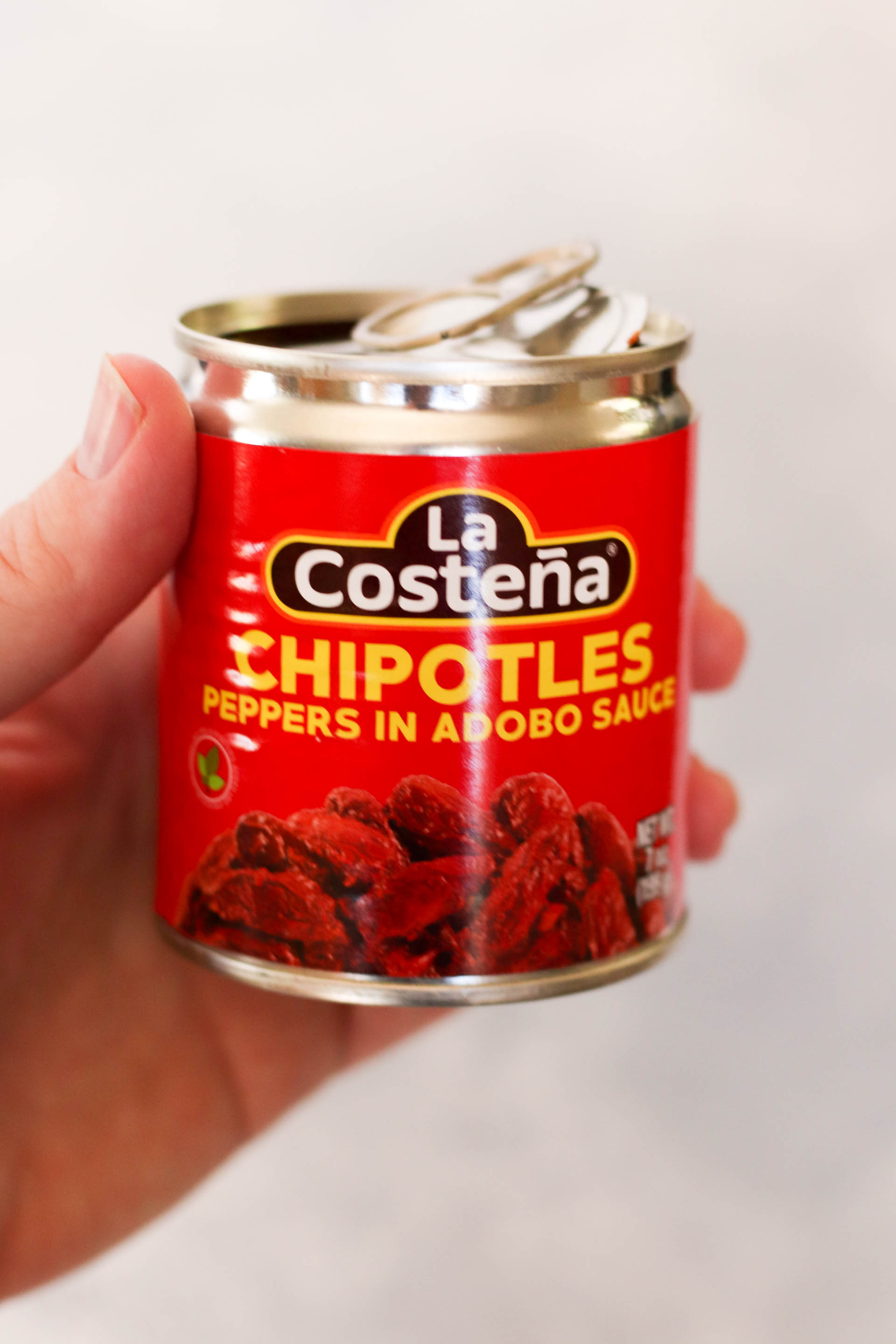 Can of chipotles in adobo sauce
