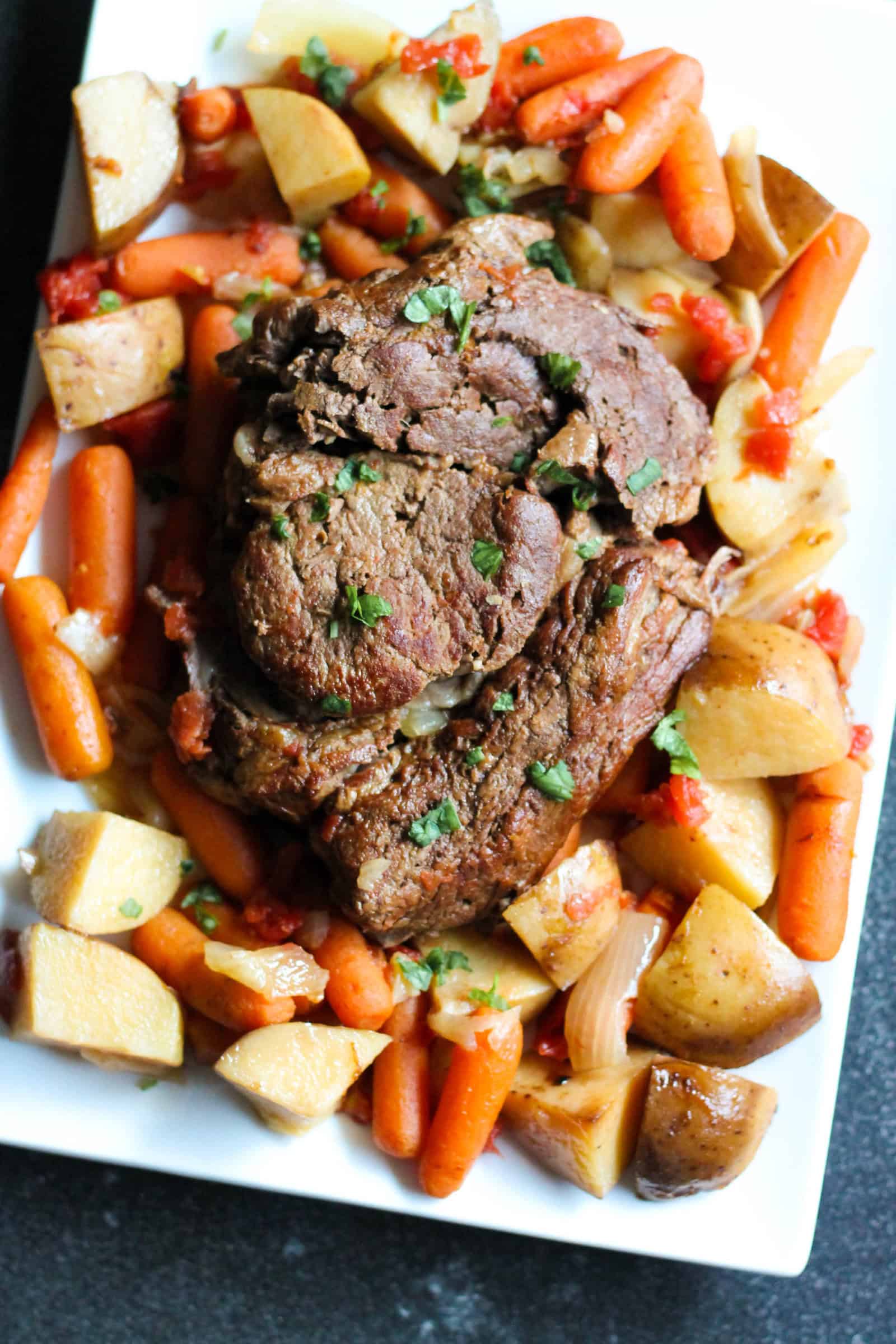 Slow Cooker Sunday Dinner Pot Roast and Gravy Recipe