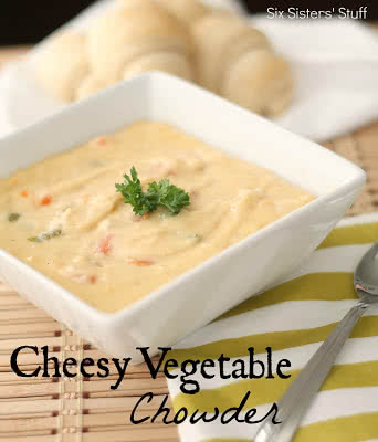 Cheesy Vegetable Chowder Recipe (Freezer Meal)