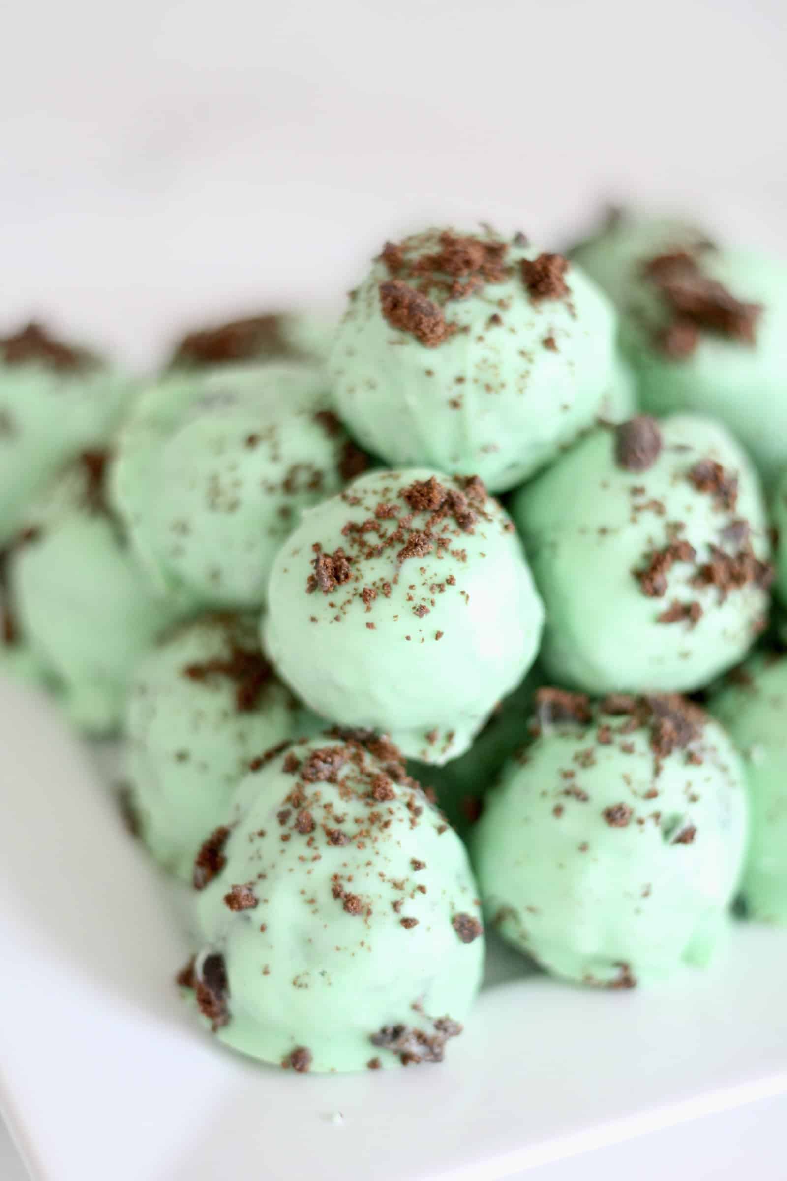 No Bake Thin Mint Cookie Truffles Recipe