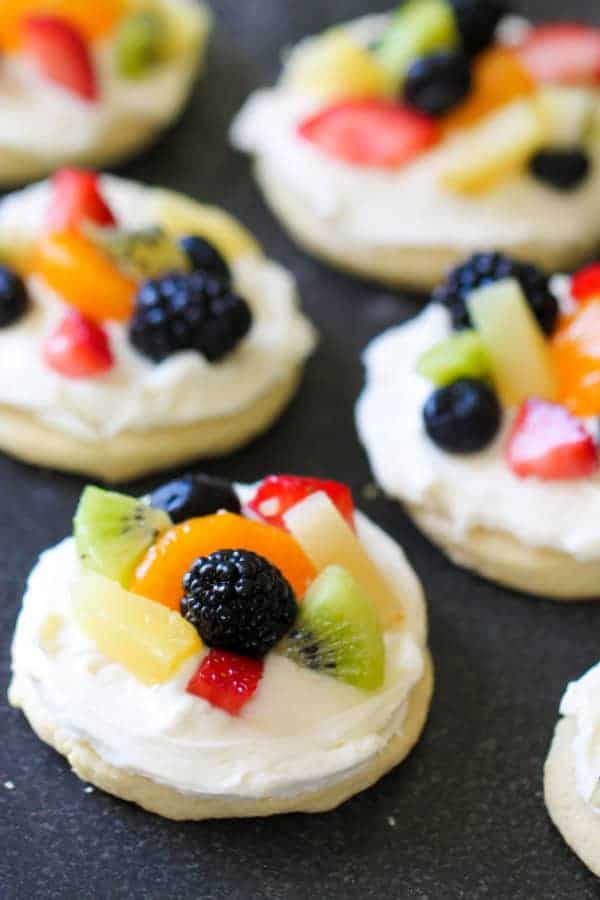 Mini Sugar Cookie Fruit Pizza