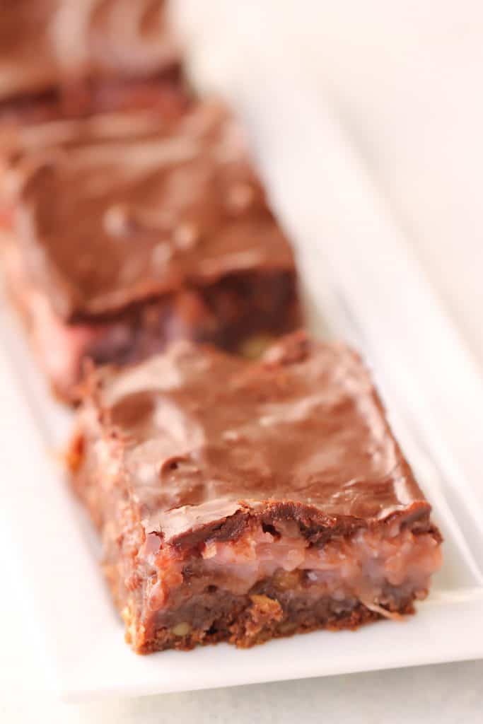 fudgy coconut valentine brownies recipe