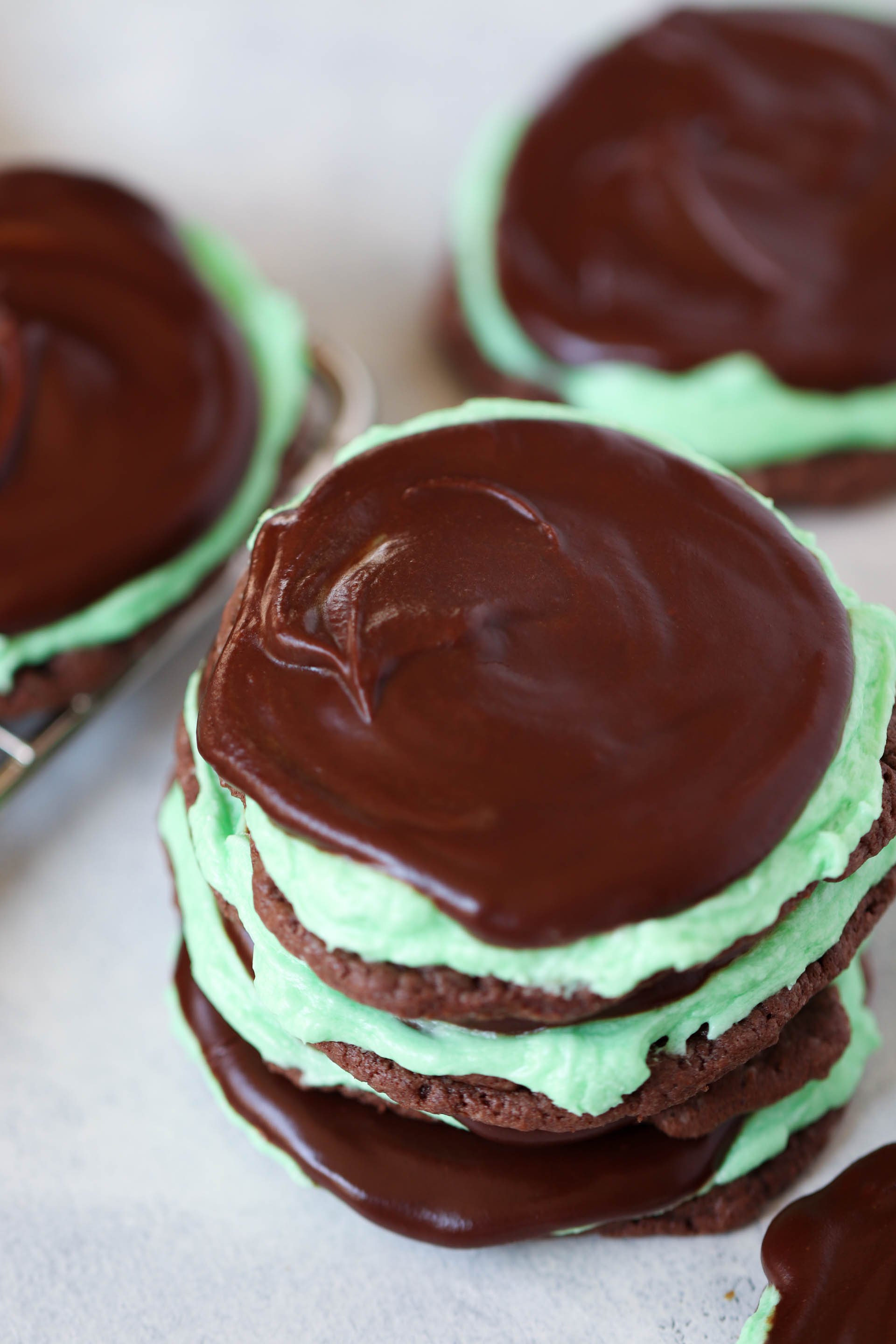 Grasshopper Mint Chocolate Cake Mix Cookies Recipe