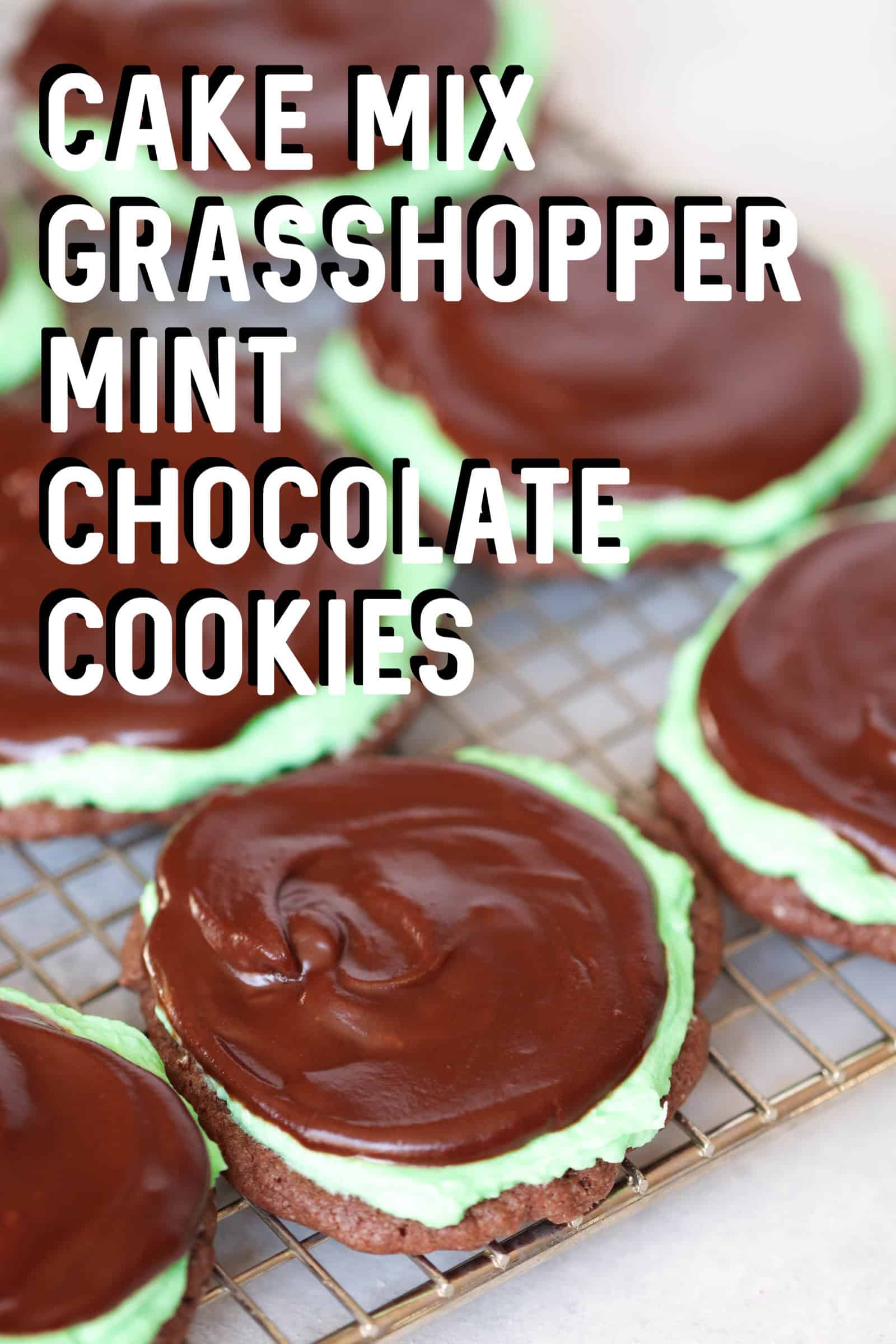 Grasshopper Mint Chocolate Cake Cookies