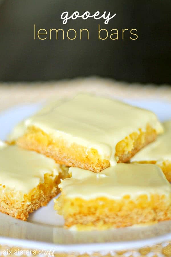 Gooey Lemon Bars from SixSistersStuff.com