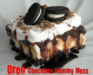 No-Bake Oreo Ice Cream Cake Dessert (Nummy Mess Recipe)