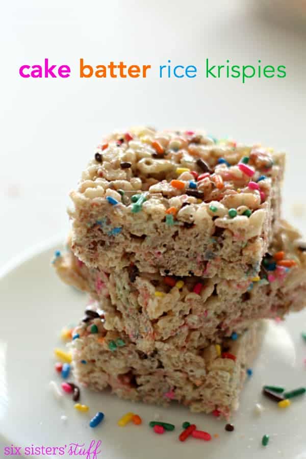 Cake Batter Rice Krispie Treats Recipe