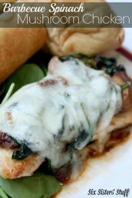 Barbecue Spinach Mushroom Chicken