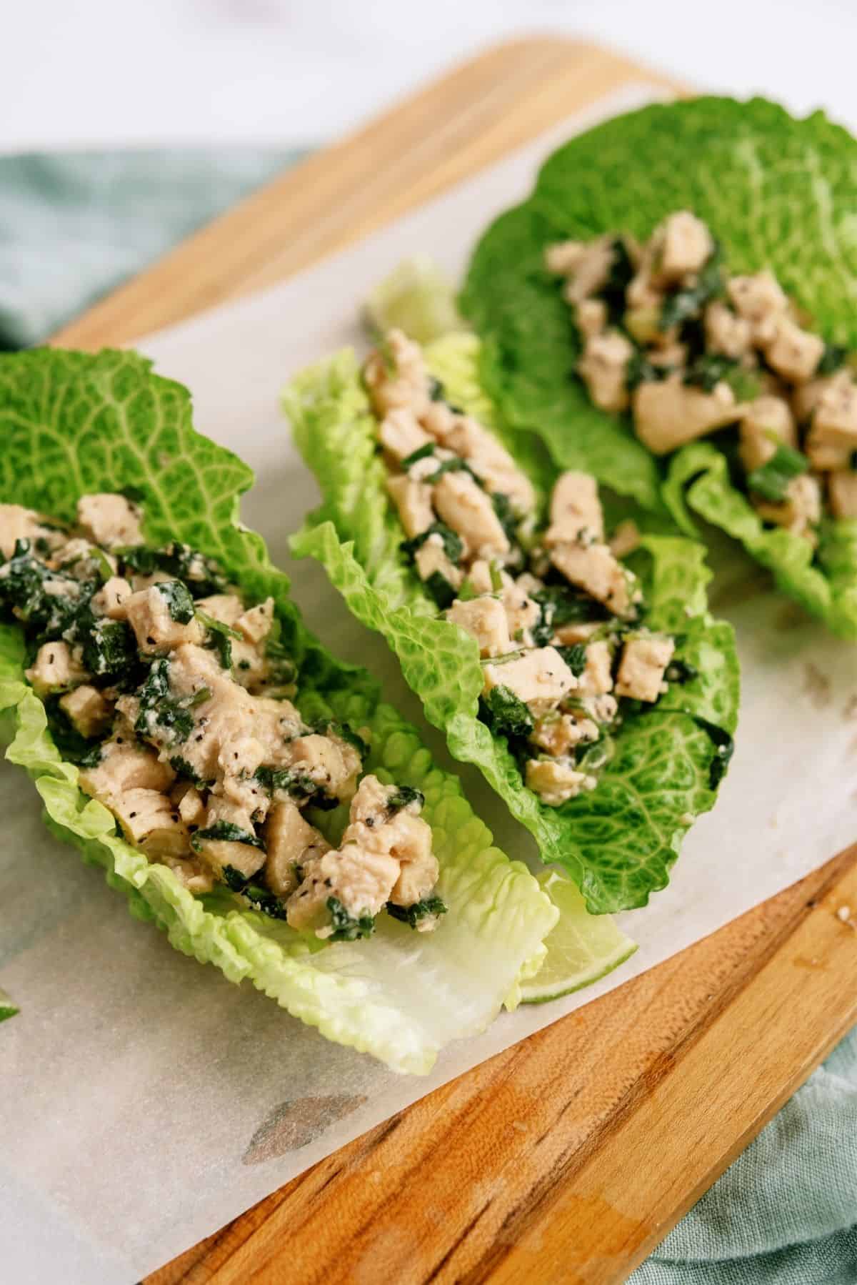 Chicken Lime Lettuce Wraps Recipe