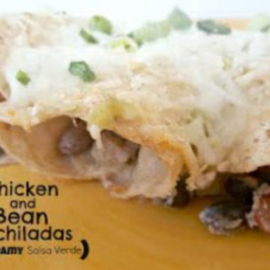 Chicken and Bean Enchiladas