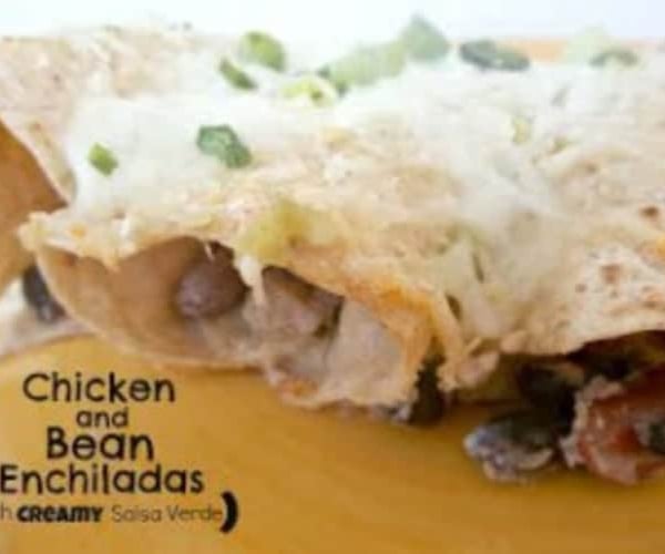 Chicken and Bean Enchiladas
