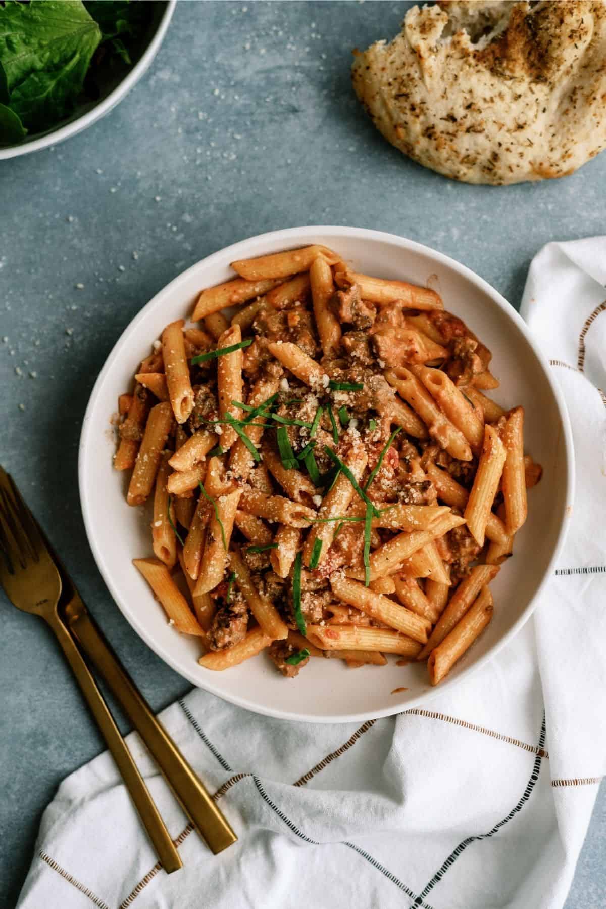 30 Minute Creamy Sausage and Tomato Pasta Recipe