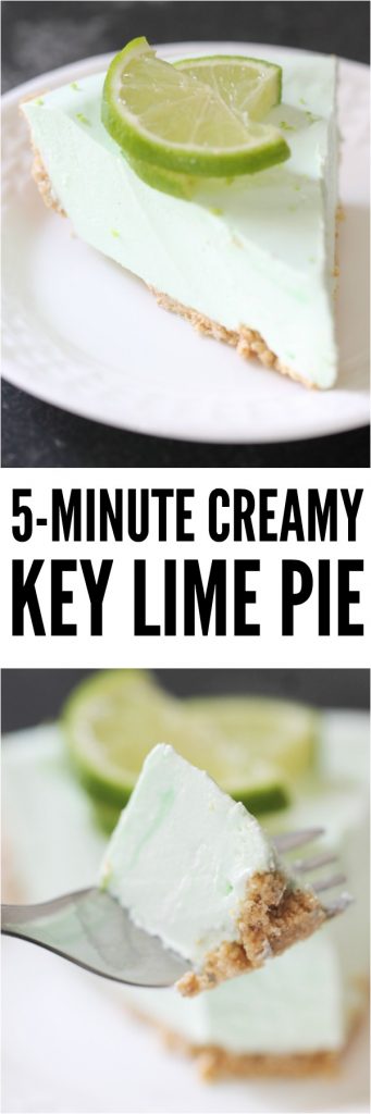 5 Minute Creamy Key Lime Pie